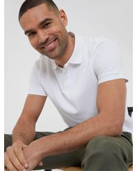 Threadbare - Textured Hidden Placket Polo Shirt - Lyst