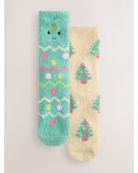 Next - Christmas Tree Character Cosy Ankle Socks 2 Pack - Lyst