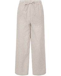 M Com - Mini Stripe Wide Leg Trousers - Lyst