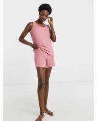Simply Be - Pretty Secrets Viscose Vest Shortie Pyjamas Set - Lyst