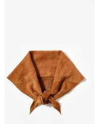 Mint Velvet - Tan Suede Mini Triangle Neck Scarf - Lyst