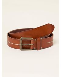 FatFace - Fatface Stitch Detail Leather Belt - Lyst