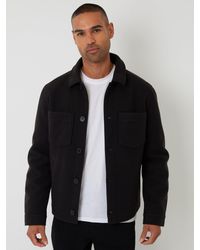 Threadbare - Faux Wool Button Up Quilted Shacket - Lyst