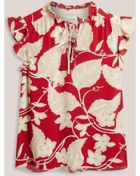 Hobbs - Sadie Sleevless Ruffle Trim Blouse - Lyst