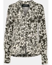 Whistles - Cut Stems V-Neck Blouseeu 44 (Uk 16) - Lyst