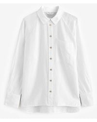Next - 100 Leinenhemd Mit Knopfleiste, Entspanntem Schnitt Und Langen Ärmelneu 44 Petite (Uk 16 P) - Lyst