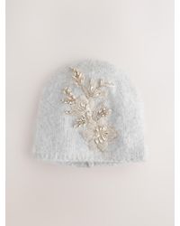 Ted Baker - Diamante Embroidered Beanie - Lyst