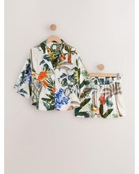 Next - Button Through Short Pyjamas Set - Lyst