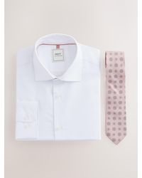 Next - Slim Fit Occasion Shirt And Tie Set - Lyst