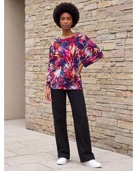 Roman - Floral Print Bubble Hem Stretch Top - Lyst