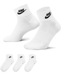 Nike - Everyday Essential Knöchelsocken Aus 100 Baumwolle Im 3Er-Packklein - Lyst