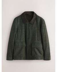 Next - Wool Blend Herringbone Quilted Corduroy Collar Jacket - Lyst