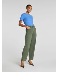 Spanx - Supersmooth Stretch Twill Utility Barrel Leg Trousers With Patch Pockets - Lyst