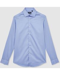 Reiss - Remote Double Cuff Regular Fit Cotton-Sateen Shirt - Lyst