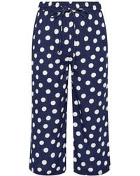 M Com - Printed Cropped Trousers - Lyst