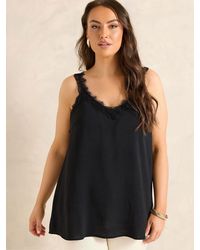 Evans - Lace Trim Cami - Lyst