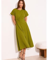 Lipsy - Side Knot Short Sleeve Midi Dress - Lyst