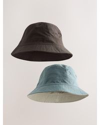 Next - Khaki/ Reversible Bucket Hats 2 Pack - Lyst