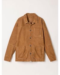FatFace - Fatface Light 100% Suede Worker Jacket - Lyst