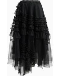 AllSaints - Tulle Jen Midi Skirt - Lyst
