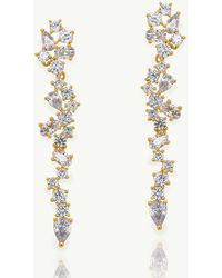 Ivory & Co. - Islington Crystal Cluster Drop Earring - Lyst