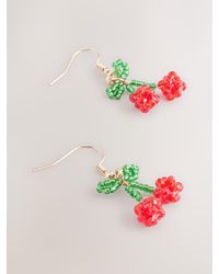 Next - Beaded Cherry Drop Earrings - Lyst