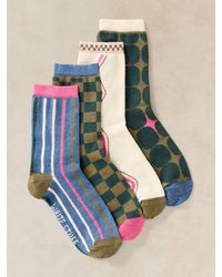 White Stuff - Geo Print Ankle Socks 4 Pack - Lyst