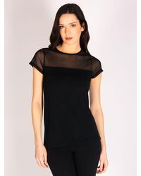 Pineapple - Mesh Panel Short Sleeve Top - Lyst