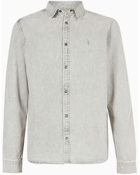 AllSaints - Allsaints Gleason Long Sleeve Press Stud Shirt - Lyst