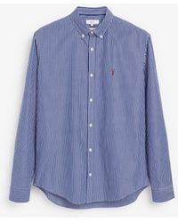 Next - 100% Cotton Stripe Long Sleeve Poplin Shirt - Lyst