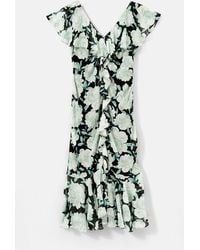 Mint Velvet - Floral Print Ruffle Maxi Dress - Lyst