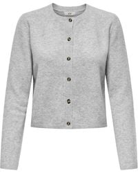 Jdy - Knitted Button Down Short Cardigan - Lyst