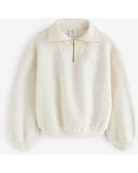 OSIA - Borg Zip Through 3/4 Fleece - Lyst