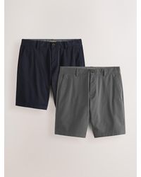 Next - Slim Fit Stretch Chino Shorts 2 Pack - Lyst