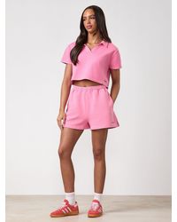 Gym King - Haze Loopback Collar Top - Lyst