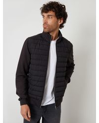 Threadbare - Quilted Hybrid Funnel Neck Jacket - Lyst