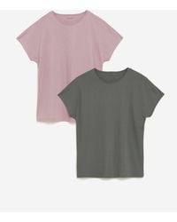JD Williams - Crew Neck Split Sleeve Cotton T-Shirts 2 Pack - Lyst