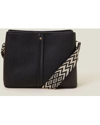 Accessorize - Faux Leather Webbing Strap Cross-Body Bag - Lyst