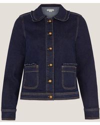 Monsoon - Sadie Frill Denim Jacket - Lyst