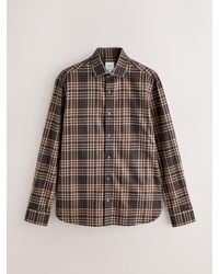 Next - Regular Fit Check Soft Touch 100% Cotton Smart Long Sleeve Shirt - Lyst