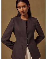 Next - Collarless Fitted Blazer - Lyst