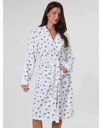 Loungeable - Blueberry Print Classic Spa Robe - Lyst