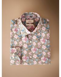 Next - Slim Fit Signature 100% Cotton Floral Print Long Sleeve Shirt - Lyst