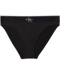 Calvin Klein - High Waist Graphic Monogram Microfibre Stretch Bikini Briefs - Lyst