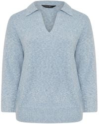 Evans - Knitted Collar Jumper - Lyst