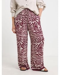 Simply Be - Tie Waist Crinkle Wide Leg Trousers - Lyst