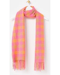 Oliver Bonas - Checked Midweight Tassel Scarf - Lyst