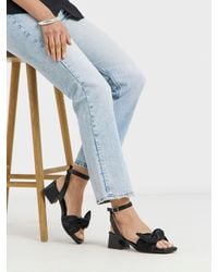 Simply Be - Wide Fit Side Bow Low Block Heels - Lyst