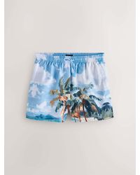 Next - Edit Tropical Scenic Print Swim Shorts - Lyst