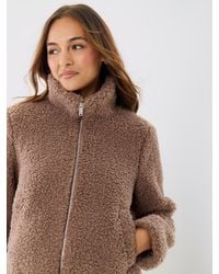 Threadbare - Funnel Neck Borg Bomber Jacket - Lyst